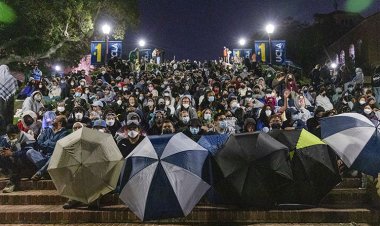 California Üniversitesi'nde Filistin'e destek gösterileri yeniden başladı