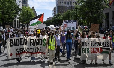 Beyaz Saray önünde Gazze'ye destek gösterisi