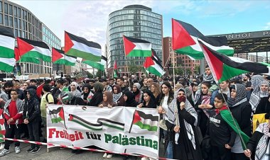 Berlin'de Filistin’e destek gösterisi yapıldı