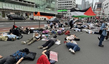 Tokyo'da Gazze'ye destek gösterisi düzenlendi
