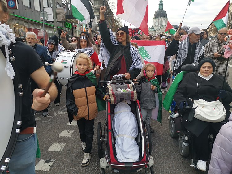 İsveç'te işgal rejiminin Gazze ve Lübnan'a yönelik saldırıları protesto edildi