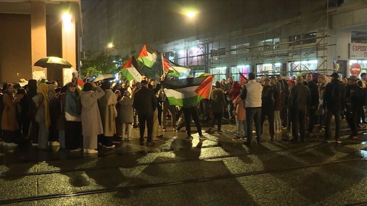 Fas'ta Macron'un Filistin direnişine ilişkin açıklaması protesto edildi