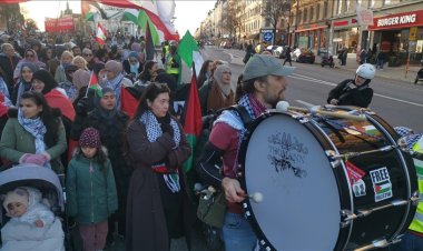 İsveç'te işgal rejiminin Gazze, Lübnan ve İran'a yönelik saldırıları protesto edildi