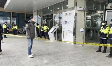 Güney Kore parlamentosunda yangın