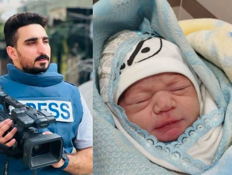 Gazze'de iki acı hikaye: Şehit gazetecinin eşi aynı gün anne oldu