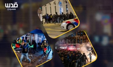 İspanyollar, Madrid'de bulunan Maccabi Tel Aviv takımını ve İşgalci İsrail'i protesto etti