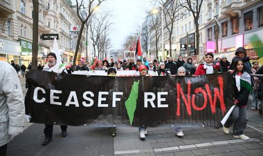 Avusturya’da gösteri: Gazze, Siyonizm’in maskesini düşürdü