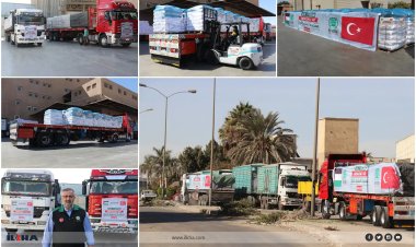 Umut Kervanı Mısır'dan Gazze'ye 55 ton un yardımını yola çıkardı