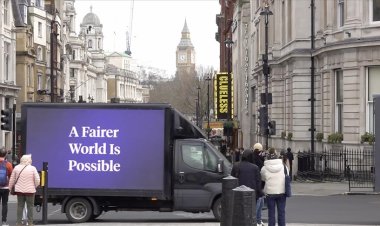 Londra sokaklarında "Daha Adil Bir Dünya Mümkün" mesajı verildi