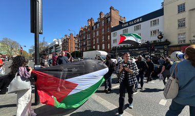 Londra’da Youth Demand Grubu Gazze için trafiği durdurdu!