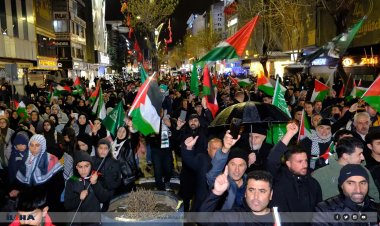 Van’da yağışa rağmen binlerce kişiden “Siyonizme Karşı Öfke Yürüyüşü”