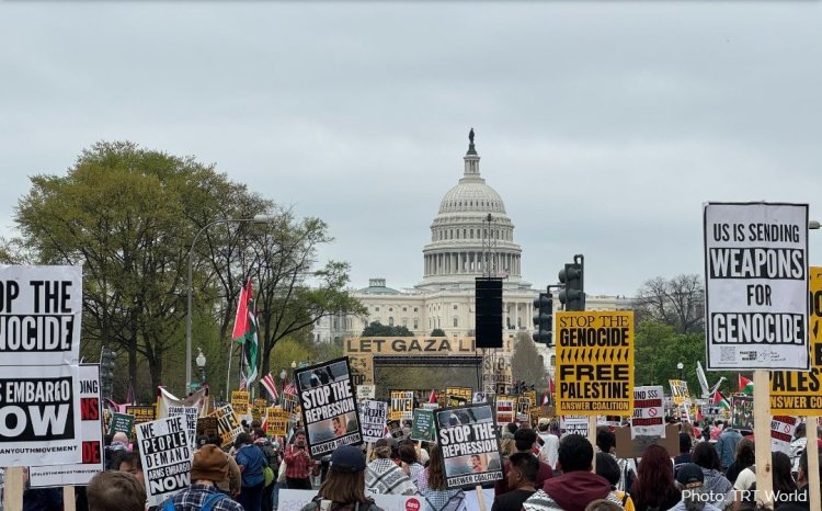 Washington'da Filistin için tarihi yürüyüş!
