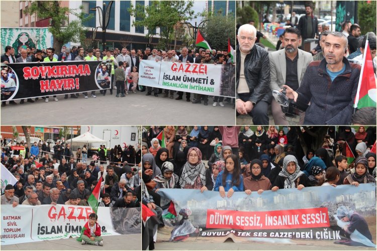 Batman'dan siyonist rejimin Gazze katliamlarına tepki