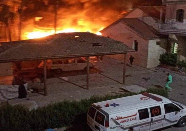 İşgalci İsrail Gazze’deki Baptist Hastanesi’ni vurdu: Hastane hizmet dışı kaldı