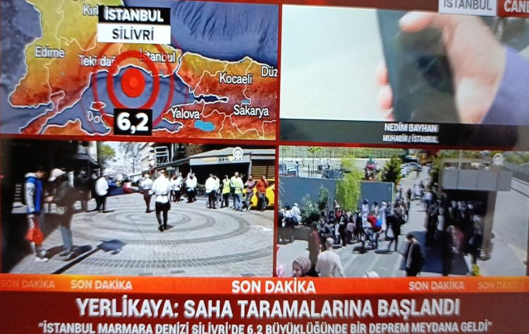 İstanbul'da 6,2 büyüklüğünde deprem
