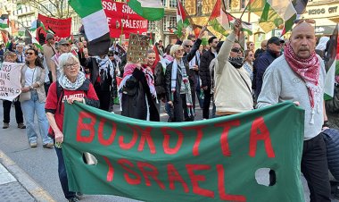 Filistin'de yaşanan gıda kıtlığı, İsveç'te protesto edildi