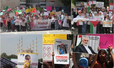 Minik yürekler Gazze için meydanlara indi: Gazze’deki kardeşlerimizi unutmadık 