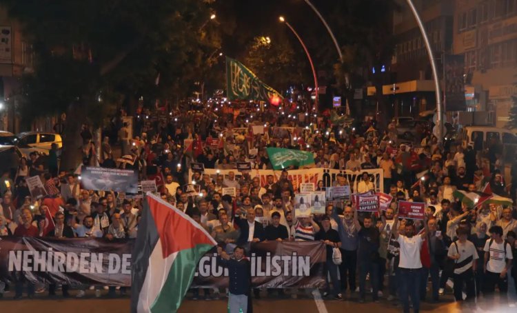 Ankara'da "Tek Gündem: Gazze" sloganıyla yürüyüş düzenlendi
