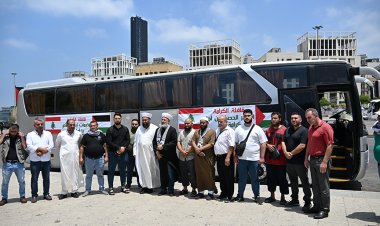 Lübnan konvoyu "Küresel Gazze Yürüyüşü"ne katılmak için yola çıktı