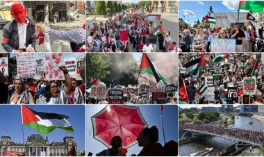 Avrupa'da, siyonist rejimin İran'a ve Gazze'ye yönelik saldırıları protesto edildi
