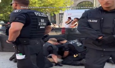 Berlin’de düzenlenen Filistin’e destek gösterisinde çok sayıda kişi gözaltına alındı