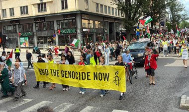 İsveç’te Gazze hrotestosu: “İsrail soykırımı sürdürürken hükümet sessiz kalamaz”