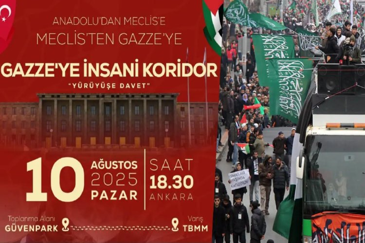 Anadolu'dan Meclis'e Gazze yürüyüşü düzenlenecek