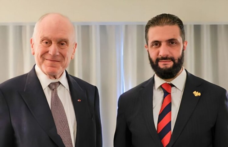 Ahmed Şara, Dünya Yahudi Kongresi Başkanı ile görüştü