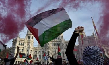 İspanya sokaklarında Gazze’ye destek gösterisi; İsrail yanlısı işletmeler harabeye çevrildi