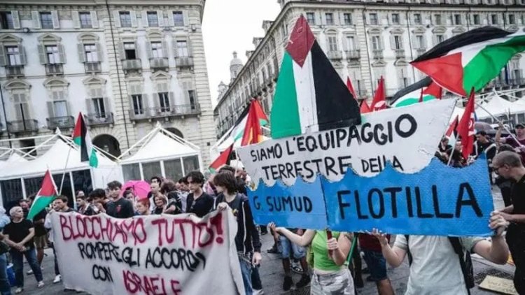 İtalya'da sendikalar, Küresel Sumud Filosu'na destek için 3 Ekim'de genel greve gidecek