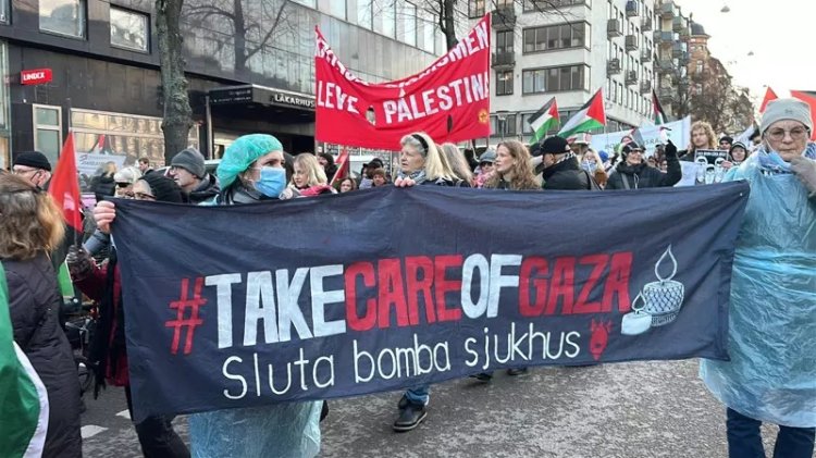 İsveç'te soykırımcı İsrail protesto edildi