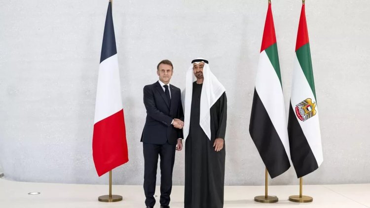 BAE Devlet Başkanı Bin Zayid, Fransa Cumhurbaşkanı Macron ile görüştü