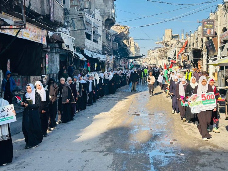 İmanla direnen şehir: Gazze’de  500 hafız sokaklara çıktı