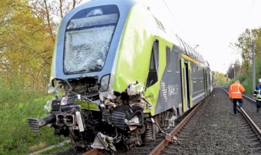 Almanya'da yolcu treni TIR'la çarpıştı