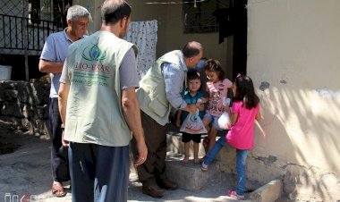 IHO-EBRAR Suriyeli ailelere kurban eti dağıttı