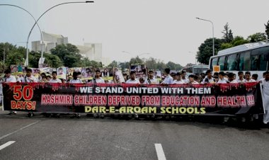 Pakistanlı çocuklardan liderlere 'Keşmirli çocukları kurtarın' çağrısı