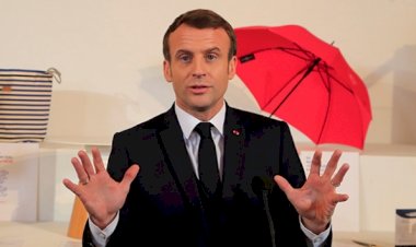 Macron eylemcilerden zor kaçırıldı