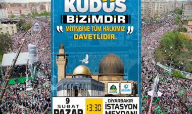 Diyarbakır Kudüs için büyük mitinge hazırlanıyor